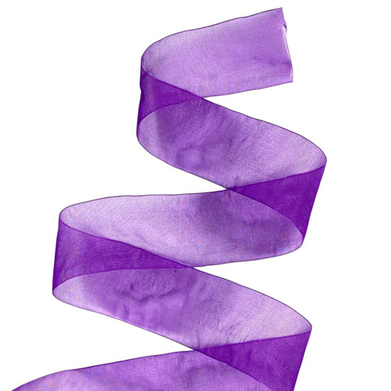 Лента с органзы  фиолетовая 4,0 см х  50 ярдов Фиолетовый Marill (D02040-034)