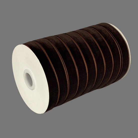 Бархатная лента  1,5 см х 50 ярдов Коричневый Marill (D00815- 22)