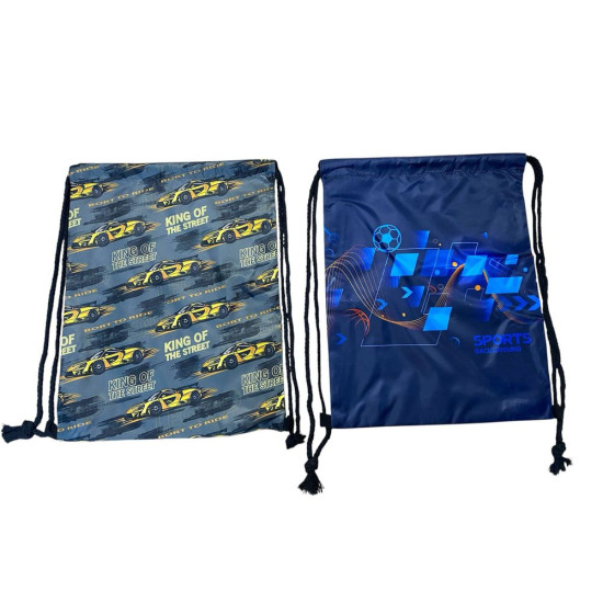 Мешок для обуви "Спорт-машины" не промокает 34 х 43см, 4 вида (430-39)