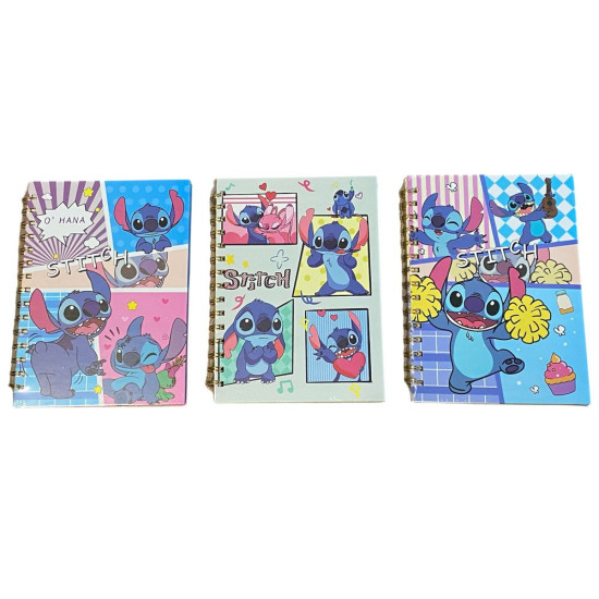 Тетрадь А5 на спирали, 80 листов 80г/м2 клетка, "Стич" (1813-24-ST)