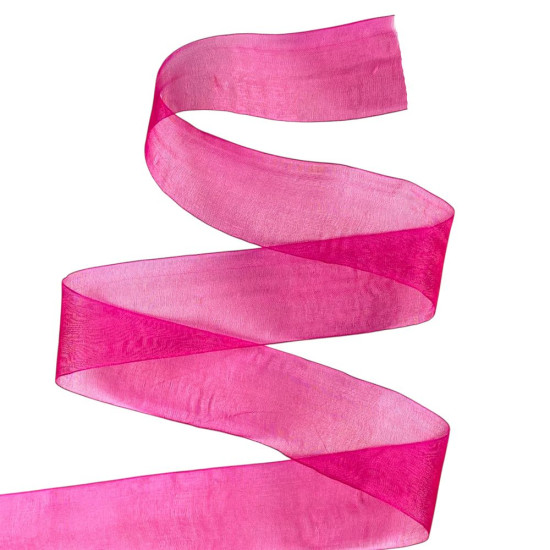 Стрічка з органзи "маджента" 4,0 см х 50 ярдів Рожевий Marill (D02040-1028)