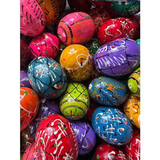 Дерев'яна писанка з розписом 4см Різнокольоровий Unison (L00113-4)