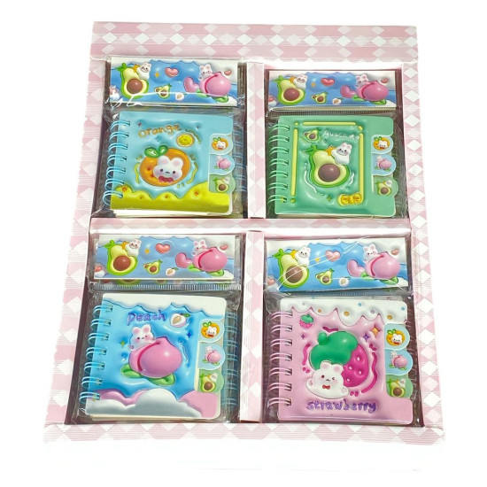 Блокнот Зайчики 7 х 7см з роздільниками, кольоровий папір 70гр, 60 аркушів (XQ-55701)