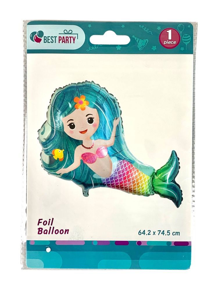 Кулька надувна фольгована 64,2 х 74,5см Русалка (BP10853(SL-A486))