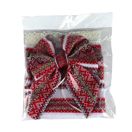Декор для великоднього кошика - рушник +бант (DGC-105)