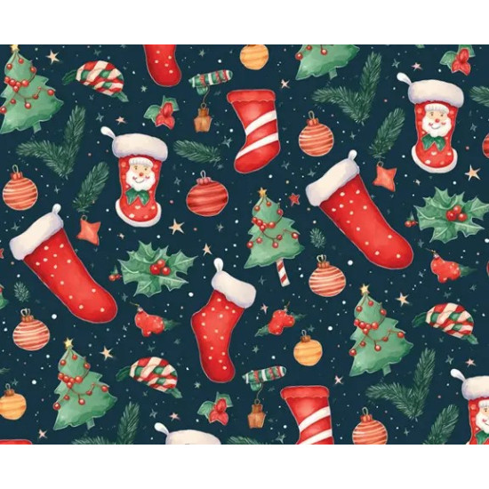 Папір новорічний для пакування подарунків 10 листів - 100 х 70 см 50г (PCZ10070-10-630)