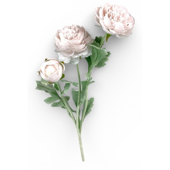 Ветка ранункулюса азийского, 50 см, пудровая Unison (c30555-6)