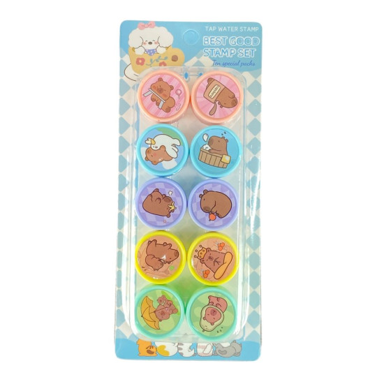 Набор штампиков 10шт Капибара (BA-10780C)