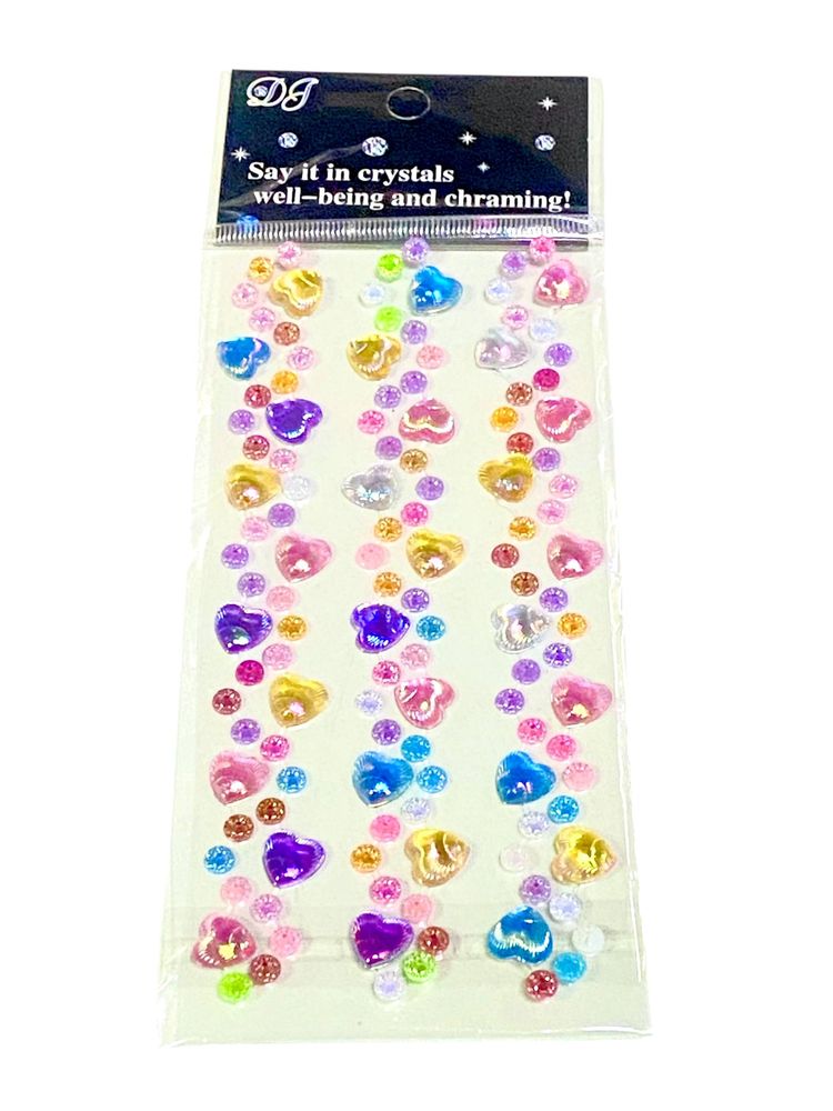 Наклейка "Стразы-Дорожка-сердца" 7,5 х 20см (ST-7005)