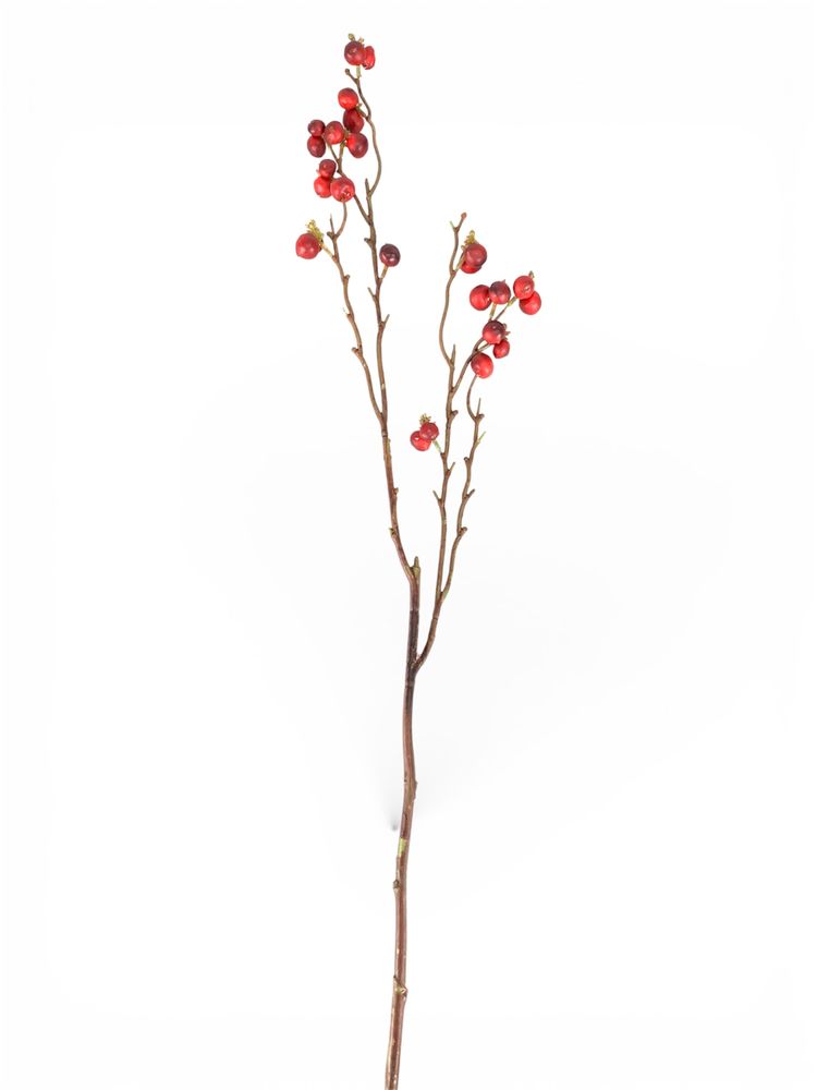 Ветка с ягодами клюквы, 72 см, красная Unison (ТВ-72-1)