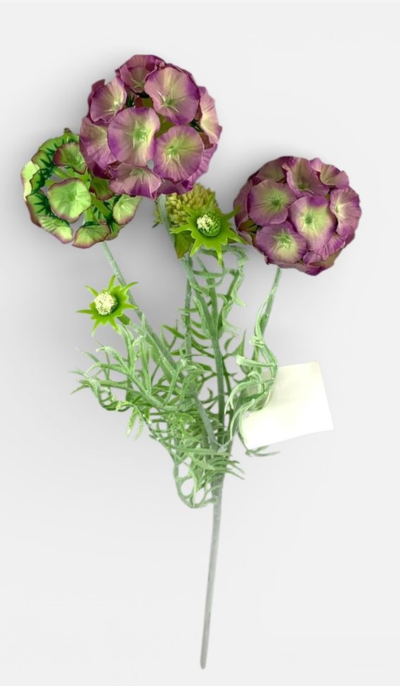 Гілка Скабіоза - зірчаста, 65см фіолетова Unison (c30509)