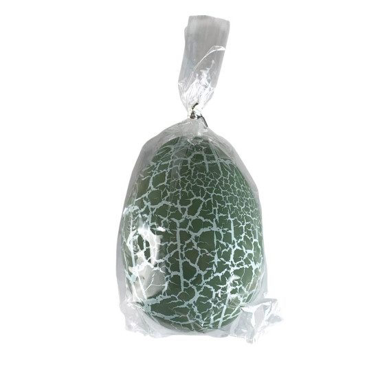 Пасхальне яйце Страусине з ефект кракле -зелене 15см Зелений (L00163 green)