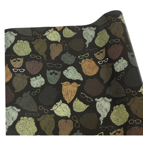 Бумага для упаковки подарков "очки с бородой" (PCZ10070-10-138)