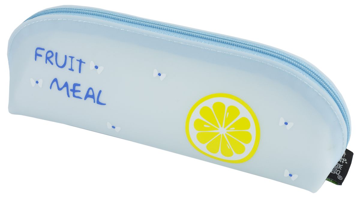 Пенал силикон. "Fruit meal" 20*7*5см, блистер, mix4 (P1571)