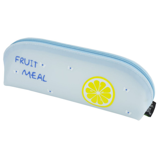 Пенал силикон. "Fruit meal" 20*7*5см, блистер, mix4 (P1571)