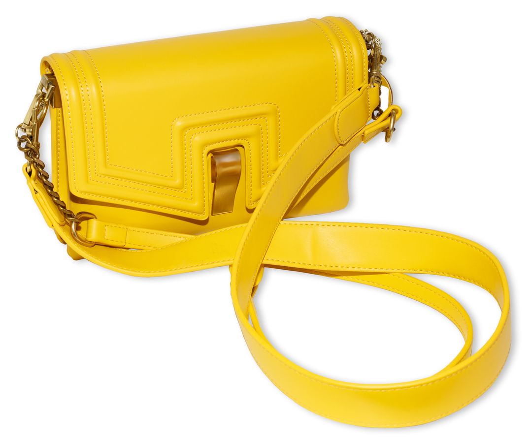 Сумка женская желтая 15х23см экокожа (8096  yellow)