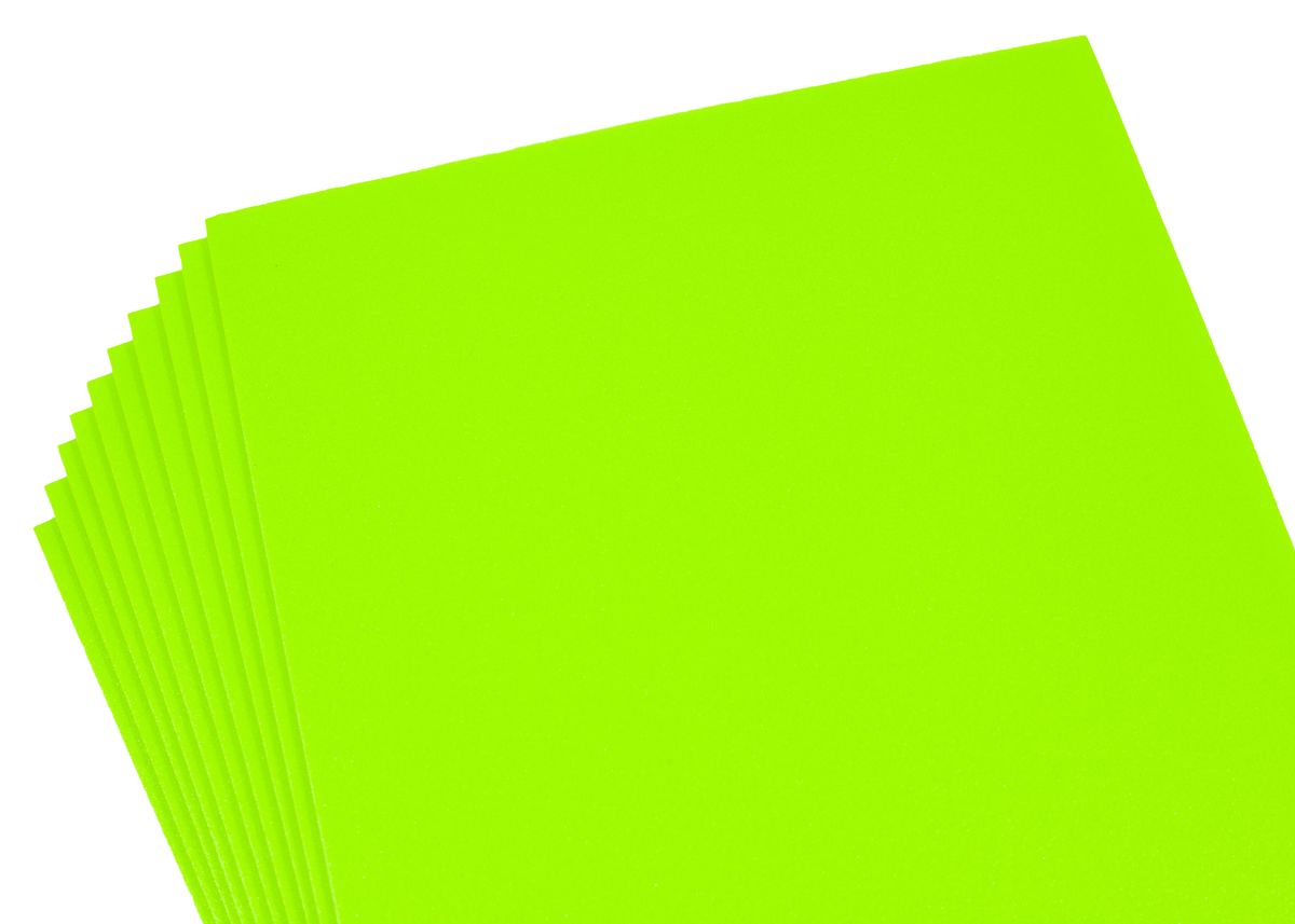Фоамиран перламутровый 20 х 30см, 2мм, 10 листов, салатный Зеленый Unison (8990)