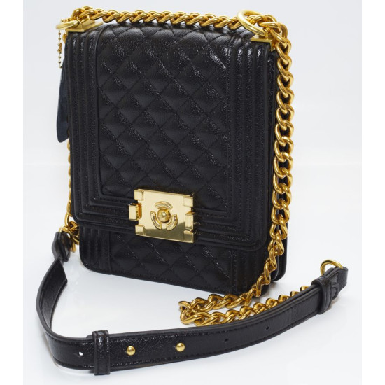 Сумка женская черная 20х16см экокожа (L8113 black)