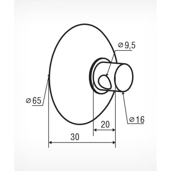 Присоска для флажка d=3см Прозрачный Unison (780003)