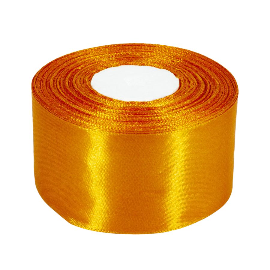 Атласная лента 5см (±5мм) x 33м Оранжевый Unison (LA5033-24)