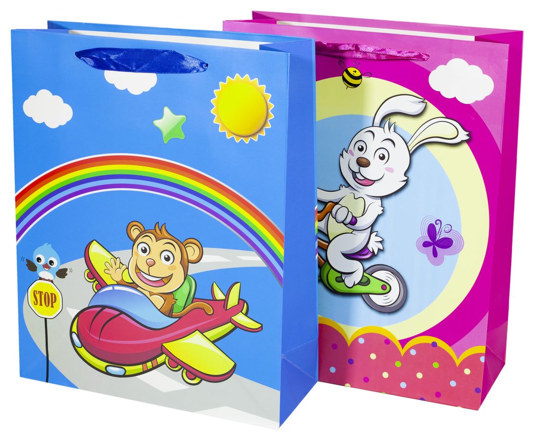 Пакет подарочный 210гр, 26 x 32 x 10см (12шт/уп) Разноцветный Unison (DV-BK9423M)