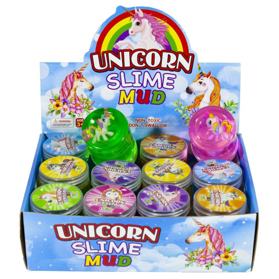 Слайм с игрушкой"Unicorn"120г,mix,12шт/уп, 1600 (1600)