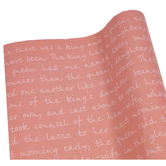 Крафт бумага,"Письмо" персик+белый,  02.110-2 (02.110-2)