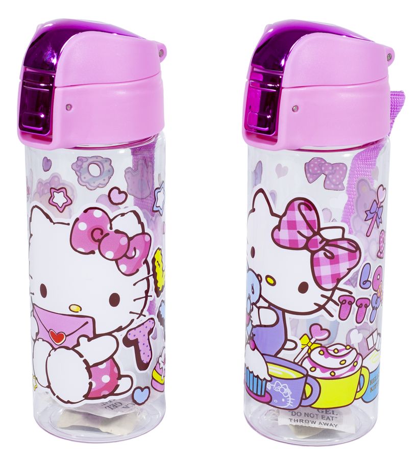 Бутылка для воды "DS"L  350 мл, прозрачная с петлей (2239)