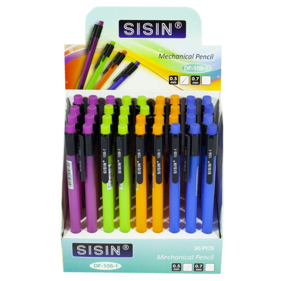 Карандаш механический 0,5мм Разноцветный Unison (DF-108-1)