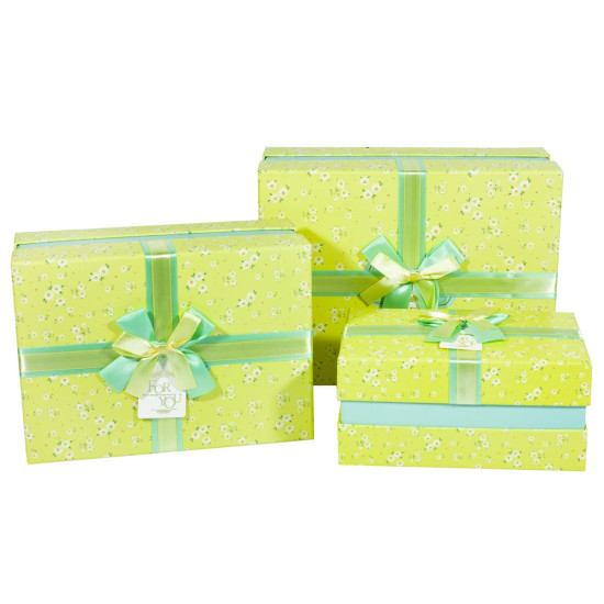 Коробки подарочные прямоугольные, в наборе -3шт., Unison, NC05-6 (NC05-6)