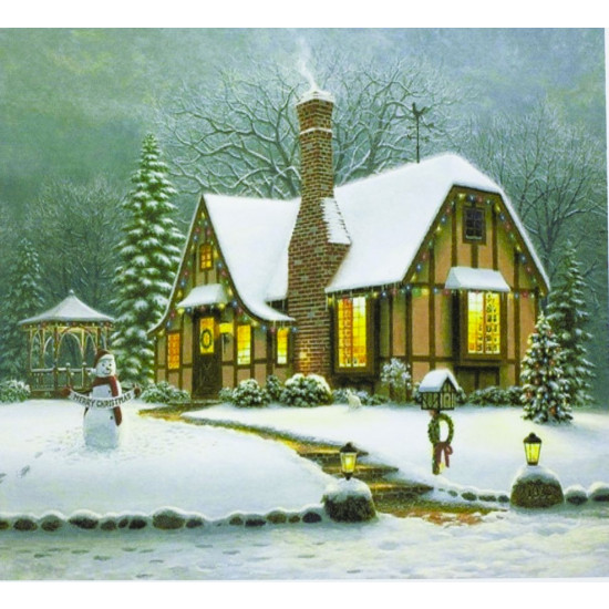 Картина за номерами "Зимовий вечір" 40 * 50см, крас.-акрил, кисть-3шт. Unison (5243)