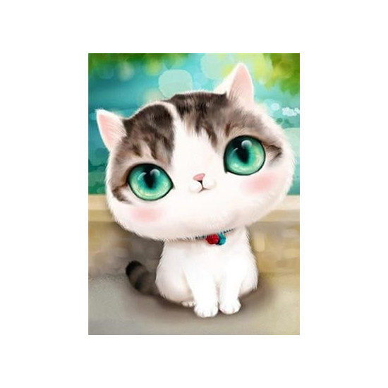 Картина по номерам "Смешной котенок" 40*50см,крас.-акрил,кисть-3шт. (9306)