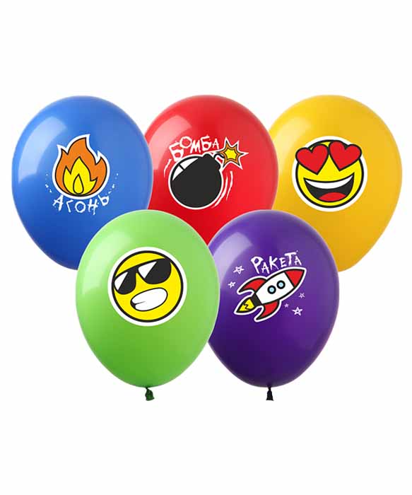 Шарики Pelican 12 "(30 см) "Бомба-Ракета"   10шт/уп Разноцветный Pelican (828290)