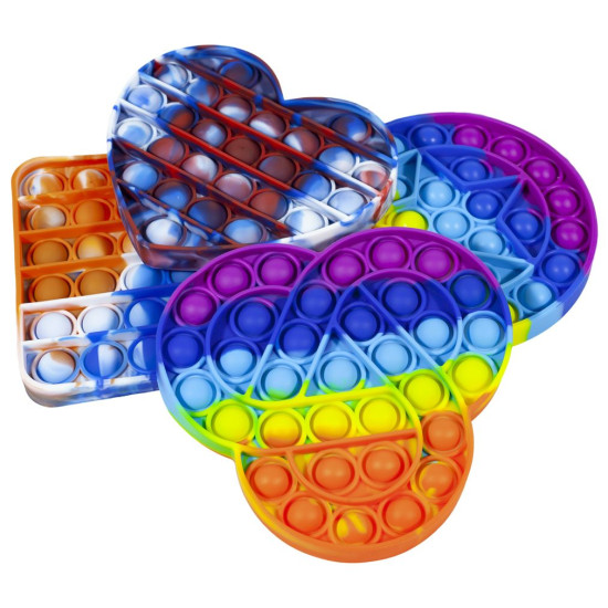 Игрушка-антистресс - пупырка "POP IT" радуга (PI-R)