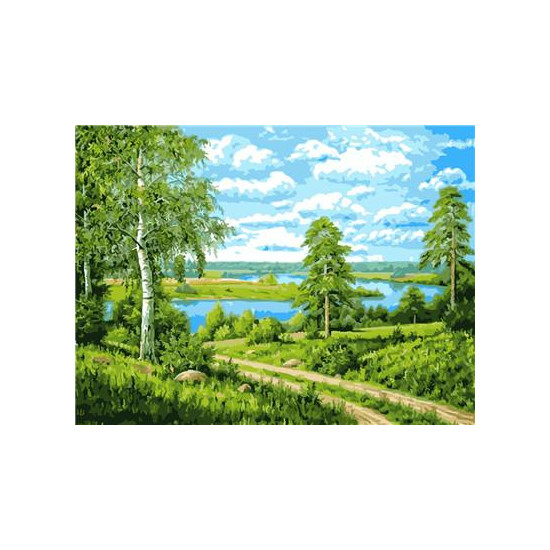 Картина по номерам "Природа" 40*50см,крас.-акрил,кисть-3шт. (RA3739)