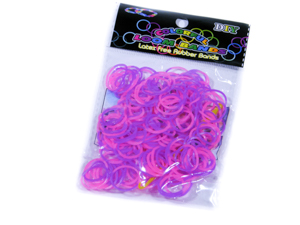 Фиолетово-розовые резинки для плетения половинки (Нт 116.2)
