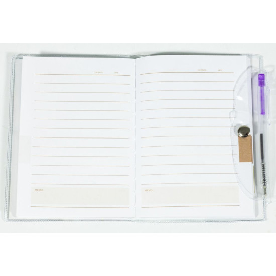 Блокнот на кнопке+ шарик. ручка 10,5*13,5см "Котик в чашке", 503734 (503734)