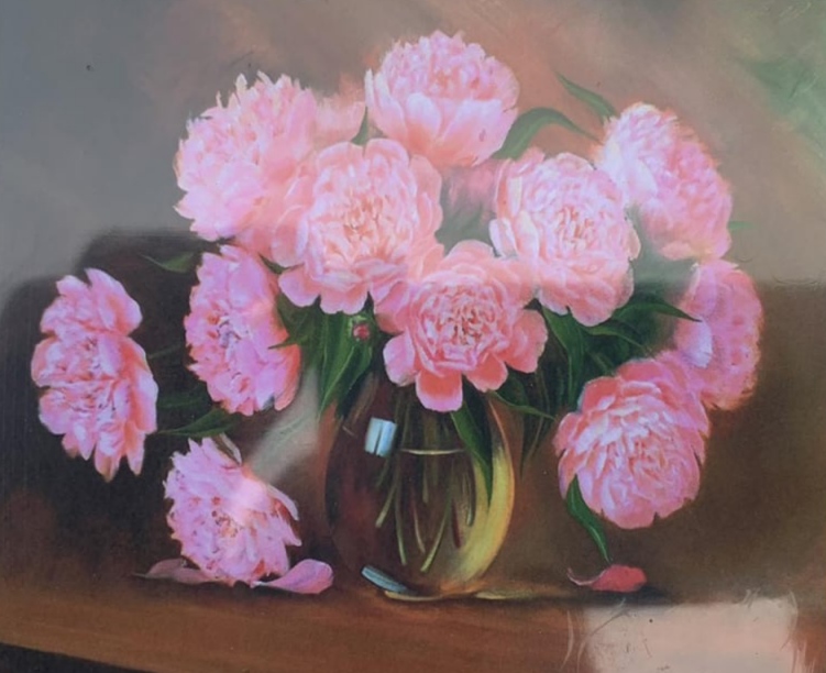 Картина по номерам 30*40см "Пионы" OPP (холст на раме краск. кисти. ) (1304EKTL_O)