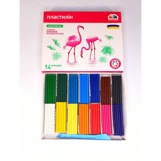 Пластилін Гамма 14 кольорів Різнокольоровий Гамма (200313)