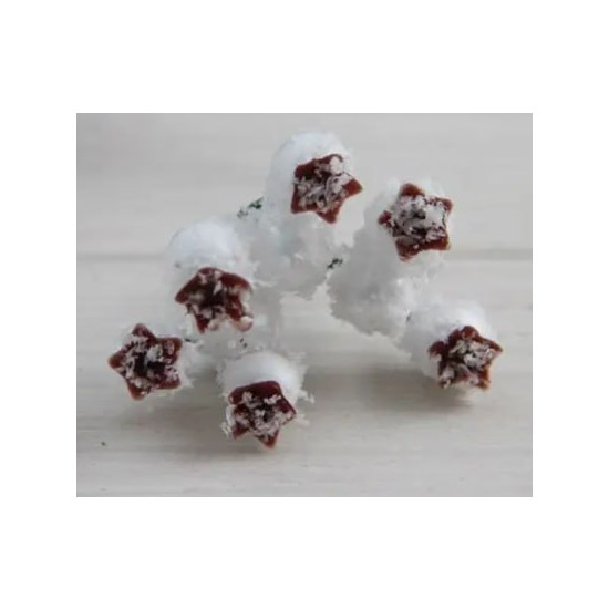 Декоративна гілочка засніженої шипшини, 7-8см Білий Unison (C30202)