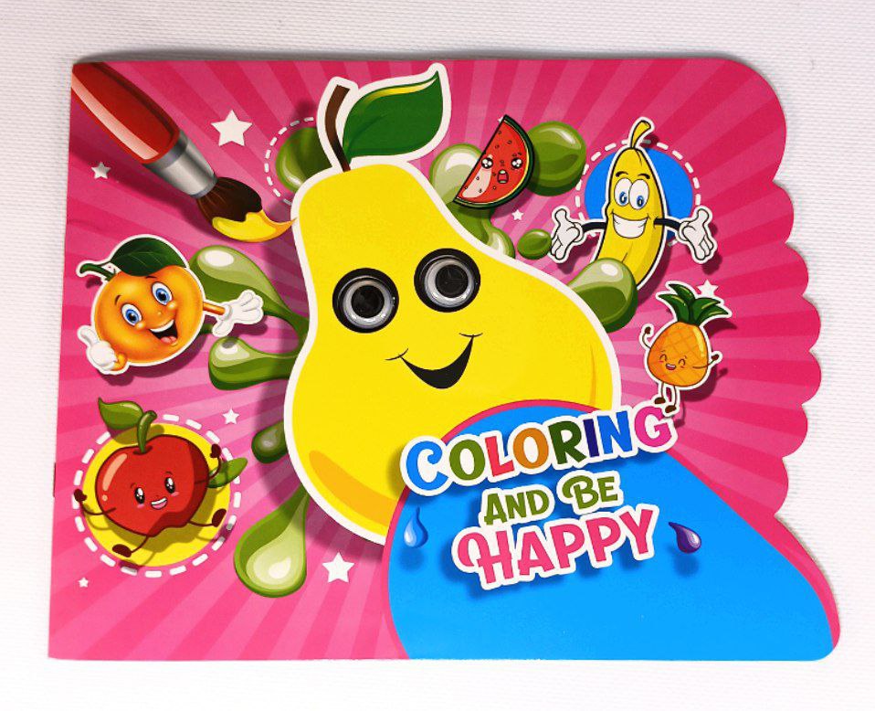 Альбом  розфарбовка "Об'ємні очі" А4, 6 аркушів Unison (BK-10-91)