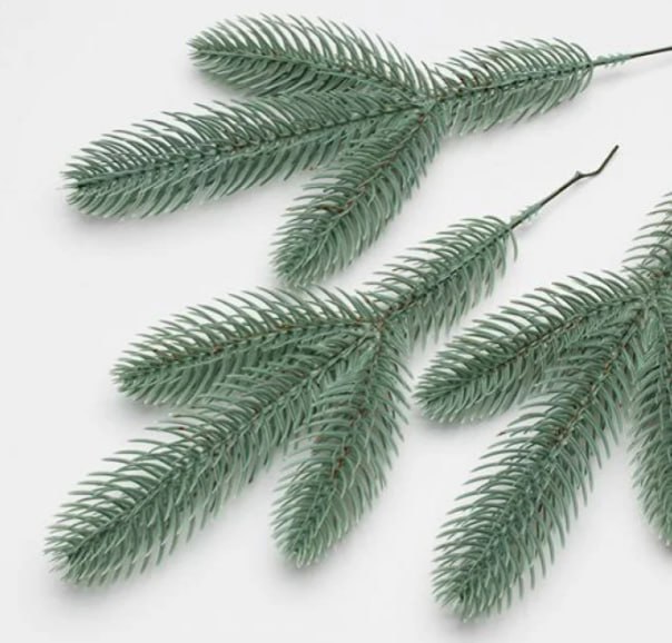 Ветка декоративной голубой ели  3шт, 31см Зеленый Unison (D-NY -10)