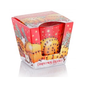 Свеча ароматическая "Christmas orange" с гвоздикой Красный Bartek Candles (57943)
