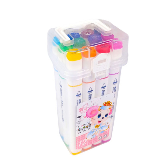 Скетч маркери "Mouse" 12 кольорів круглий  стрижень Різнокольоровий Unison (222-12)