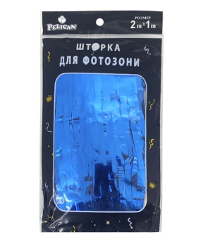 Фотозона  2м х 1м, "Глянцевая фольга"  синяя Синий Pelican (872108)