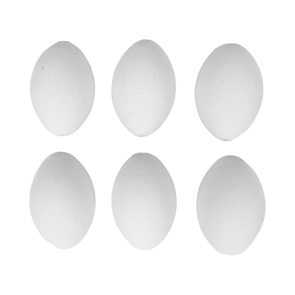 Набор яиц бархат 6,5см макарун белый, 6шт Белый Unison (L00124)