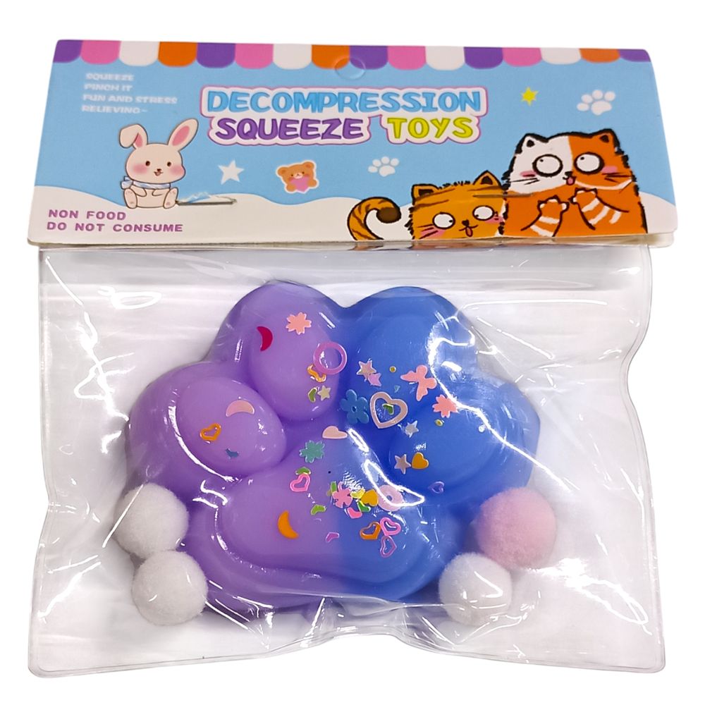 Таба сквиш антистресс  Лапка (712238 lilac + blue)