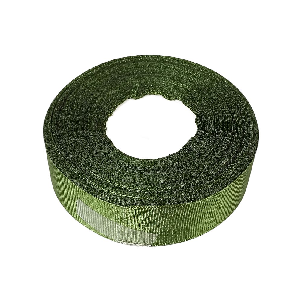 Репсовая лента 2,5см* 23 м темно-оливковый (D00225-246)