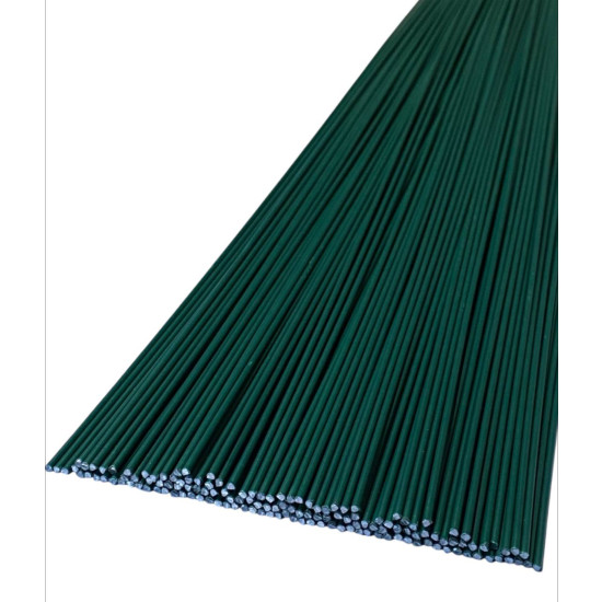 Дріт флористичний для стовбурів D=1,4мм 40см,  зелений (700г) (C08814)