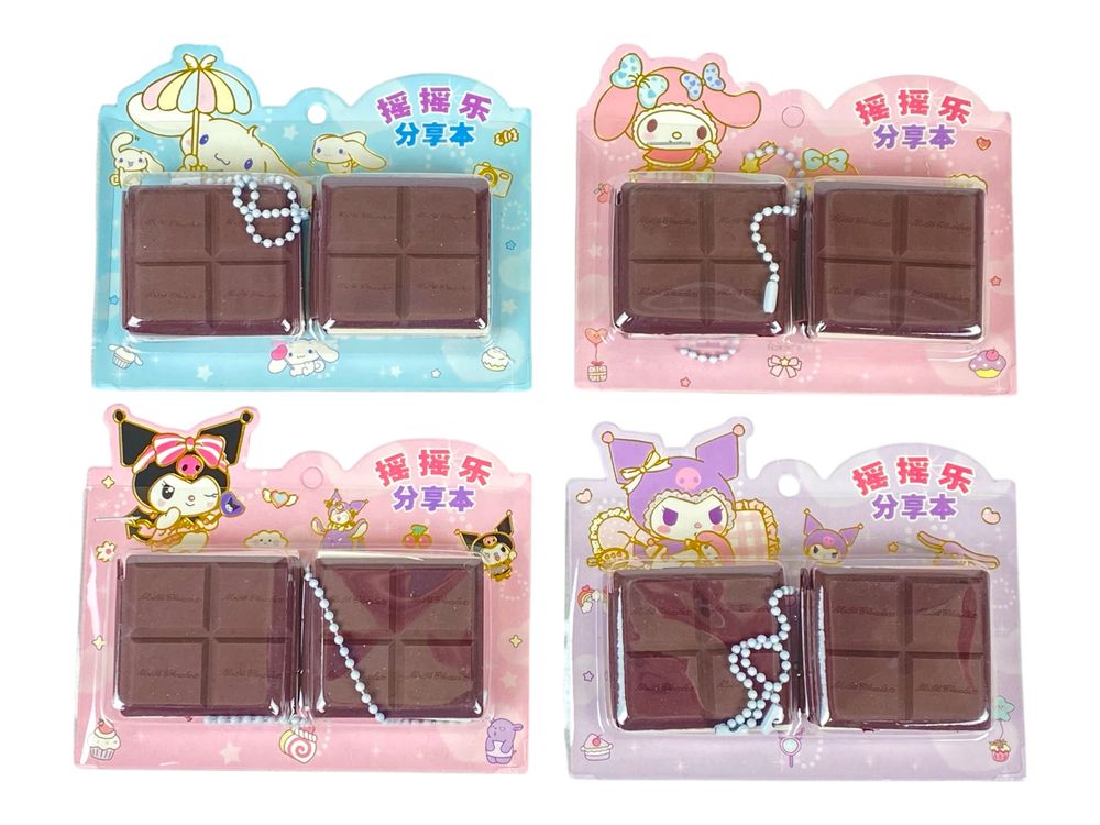 Блокнот 60 листов мини арома 2шт, обложка силикон "Шоколад" в блистере (88-95)